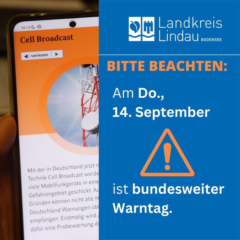 Bundesweiter Warntag am Donnerstag, 14. September 2023