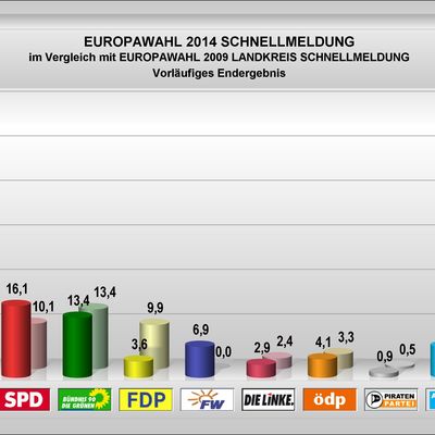 Bild vergrößern: Europawahl 2014 Gewinn-Verlust