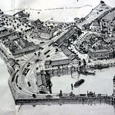 Bild vergrern: Ein Teil der Lindauer Insel um 1823