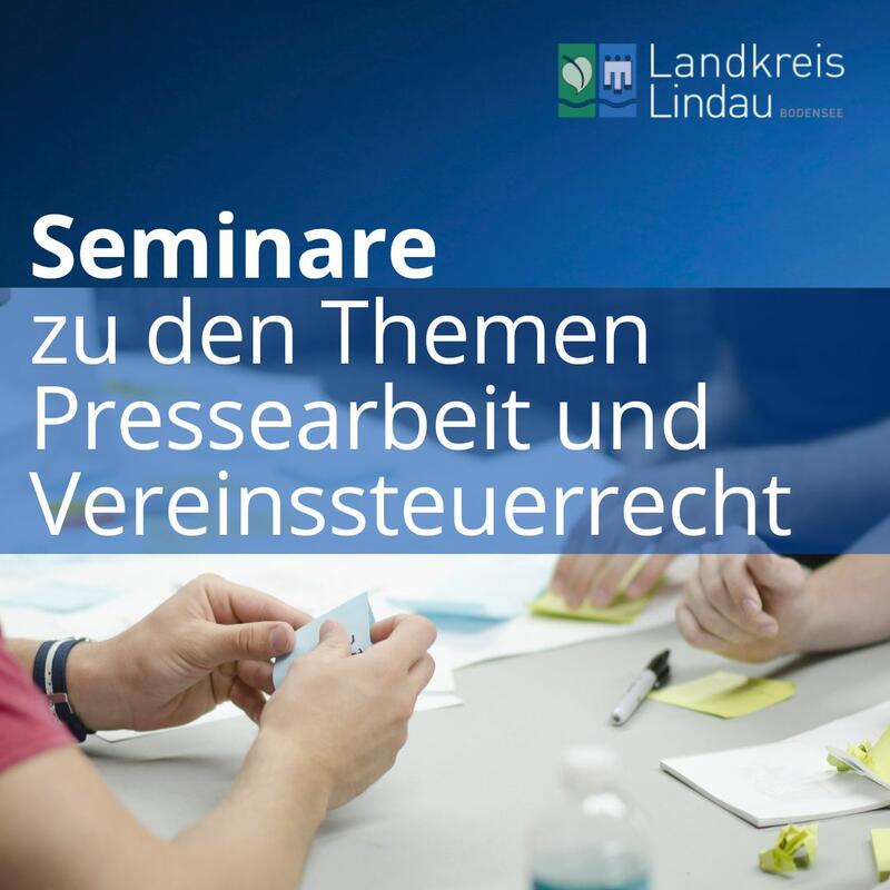 Bild vergrößern: Die Servicestelle für Vereine im Landkreis Lindau bietet Seminare zu den Themen Pressearbeit und Vereinssteuerrecht an.