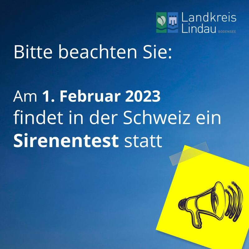 Bild vergrößern: Sirenentest in der Schweiz am 1. Februar 2023