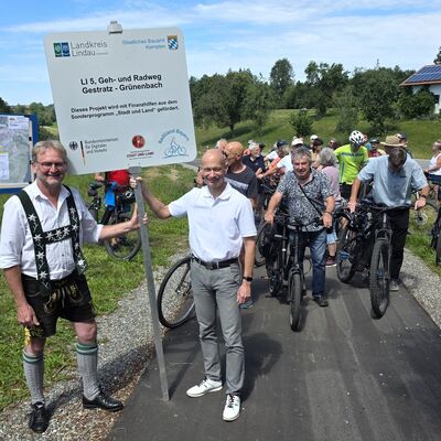 Einweihung Geh- und Radweg entlang der Kreisstraße LI 5